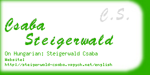 csaba steigerwald business card